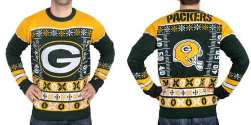 Nike Packers Men's Ugly Sweater - Click Image to Close